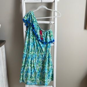 Lilly Pulitzer Idara One Shoulder Romper-Size Medium